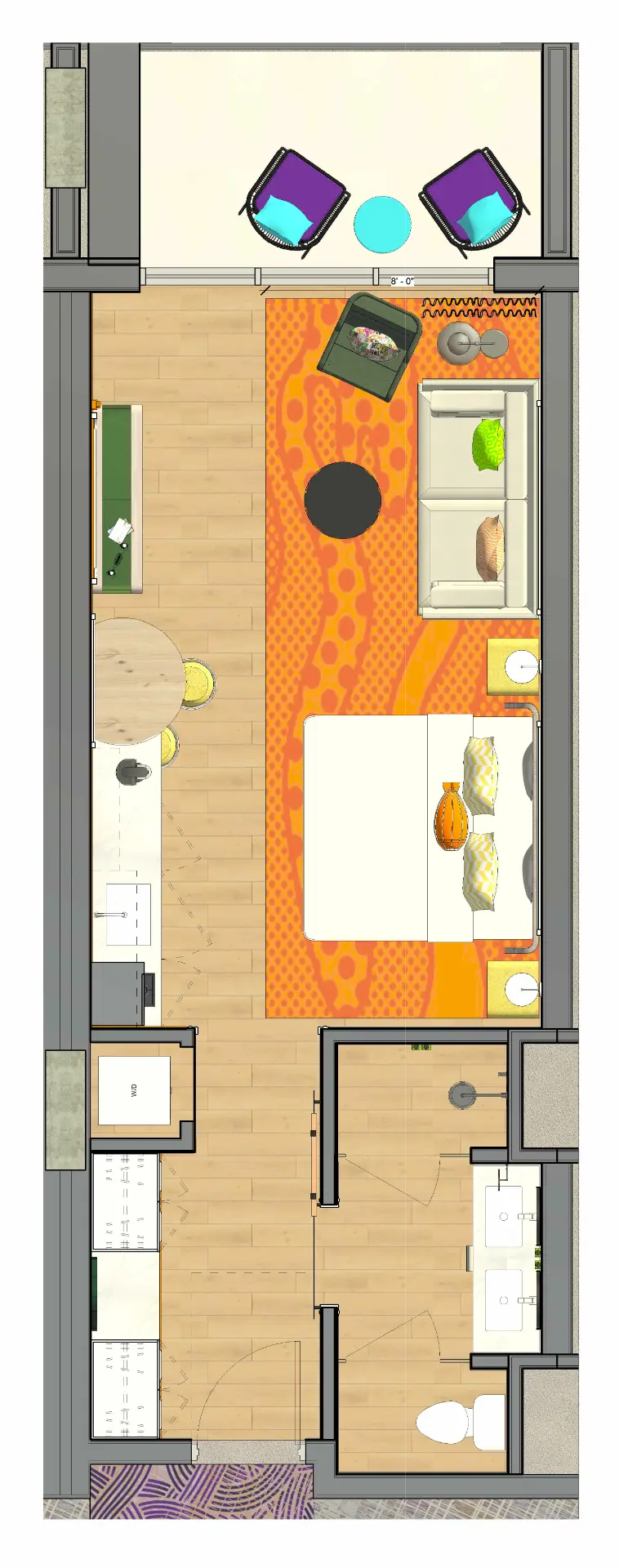 Studio / Hotel Room floorplan