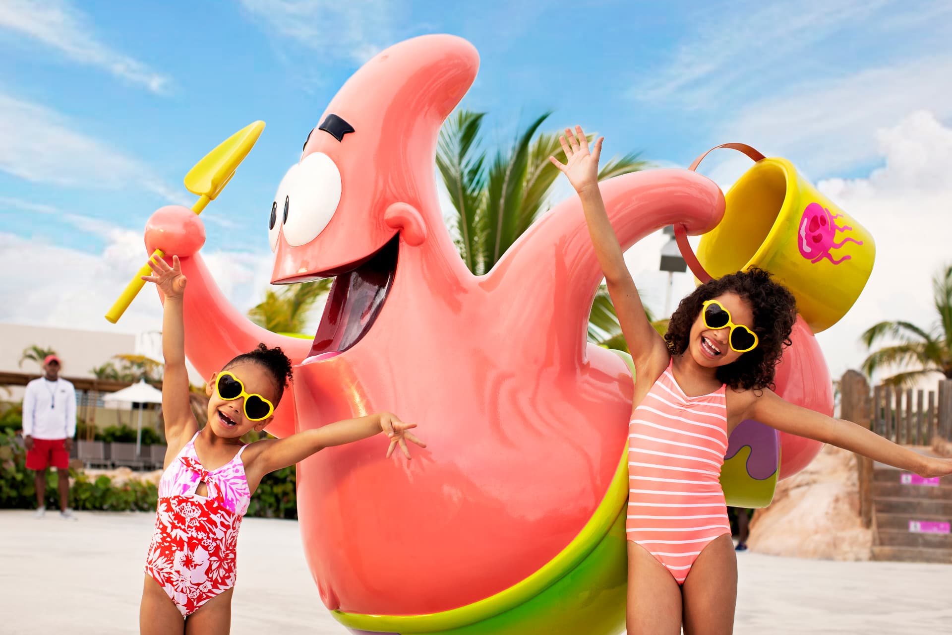Guests with Patrick Star at AquaNick